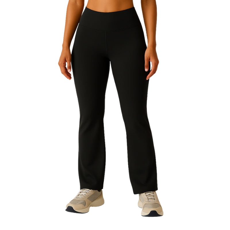 Clara – Højtaljede Bukser med Vide Ben og Elastisk Talje