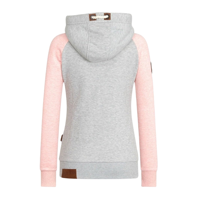 Sofia – Hoodie med Lynlås og Justerbar Hætte i Afslappet Pasform