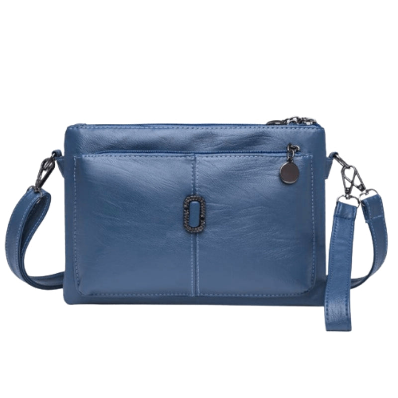 Delilah - Lille Skuldertaske med Ristlommer og Justerbar Rem