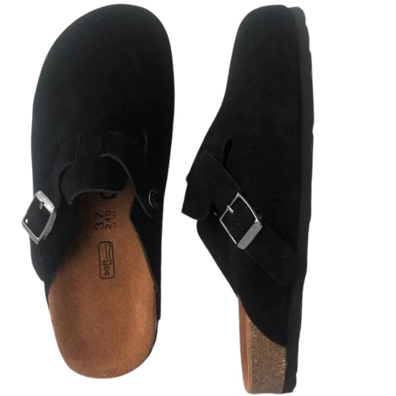 Matteo – Slip-on Træsko med Justerbar Spænde og Polstret Indersål