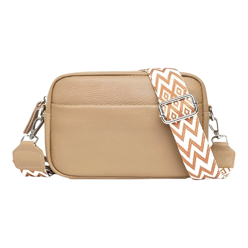 Maria – Skuldertaske med Lynlås og Justerbar Rem