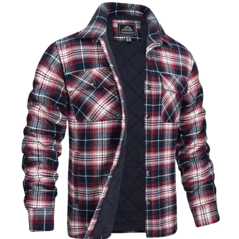 Gabriel – Moderne Tjekket Jakke med Knaplukning