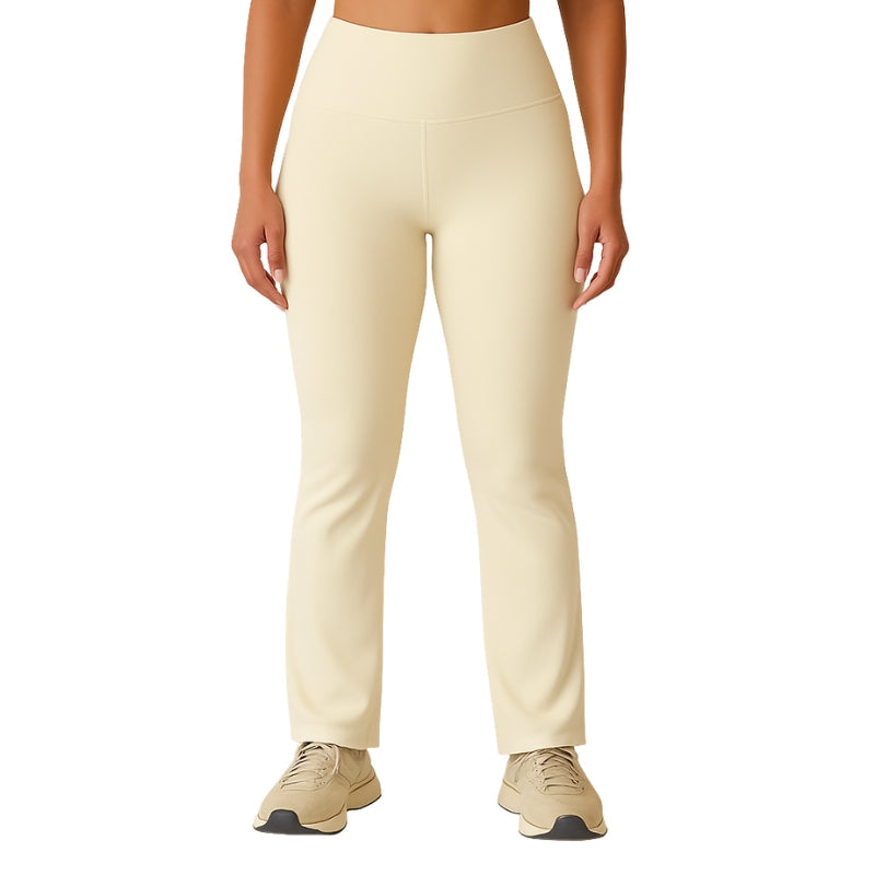 Clara – Højtaljede Bukser med Vide Ben og Elastisk Talje