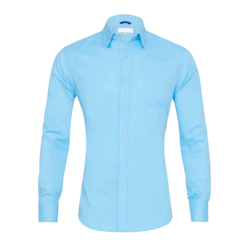 William - Skjorte med lange ærmer skjult lynlåslukning og klassisk krave