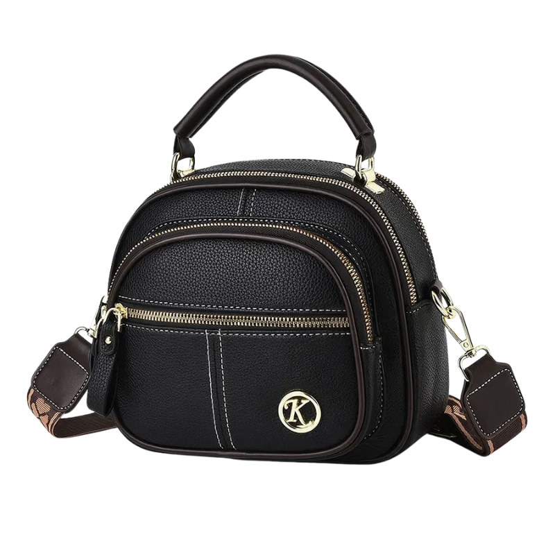 Eliana – Praktisk Håndtaske med Skulderrem og Flere Lynlåslommer