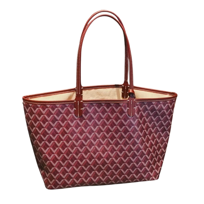 Dahlia - Letvægt Stor Kapacitet Bølge Mønster Håndtaske