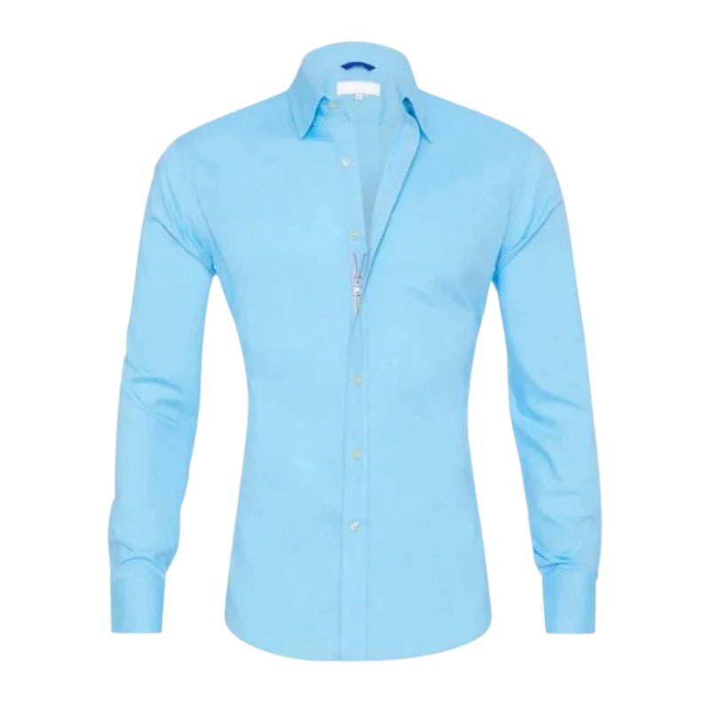 William - Skjorte med lange ærmer skjult lynlåslukning og klassisk krave